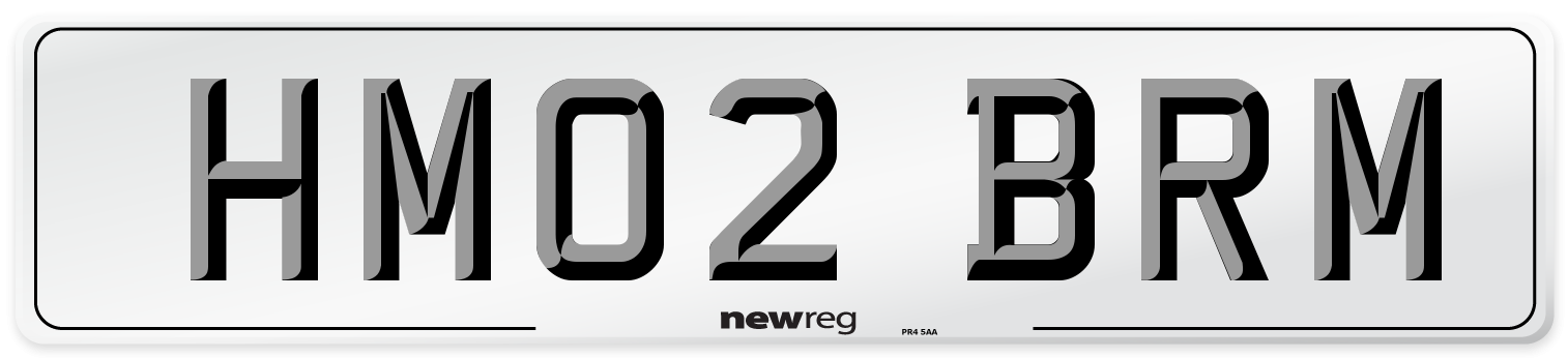 HM02 BRM Number Plate from New Reg